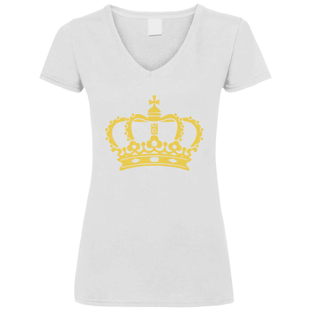 Women V-Neck T-Shirt Queen