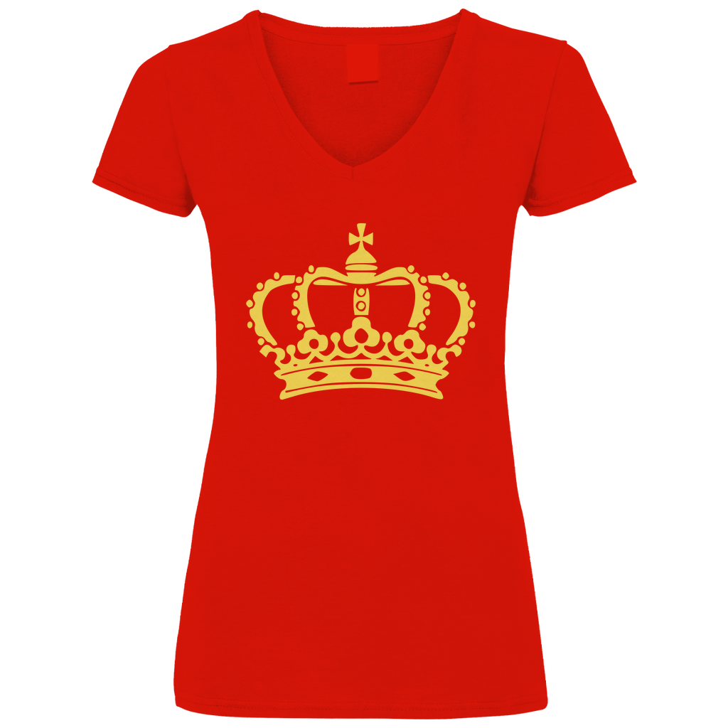 Women V-Neck T-Shirt Queen